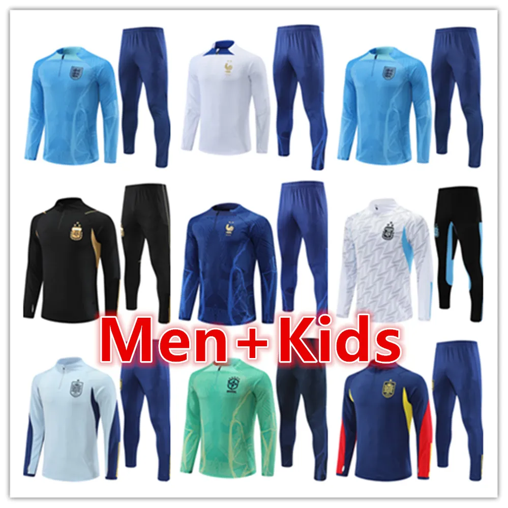 2023 2024 INGHILTERRA Uomini Tuta da calcio Tuta da allenamento di calcio Giacca Set 22 23 24 Bambini Maglie da uomo Tute da jogging Set