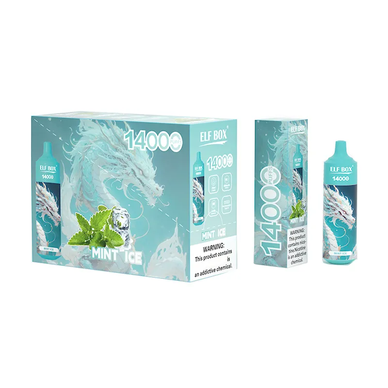 Elf Box 14000 Disposable E Cigarettes Rechargeable Mesh Coil Vape Pen Vaporizers 10 Flavors 0% 2% 5% RGB Lights vs RandM 12000 9000 Puffs