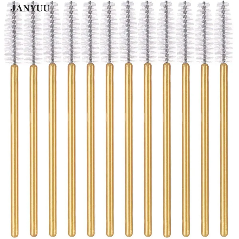 Make-up kwasten 300 stuks Make-up kwasten Mascara Wands Wegwerp wimperapplicators voor wimperextensions Cosmetisch penseel met goud/wit 231102