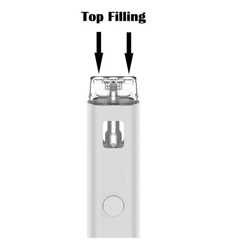 Empty Atomizers 1ml 2ml Preheating Disposable Vape Pen with Button Thick Oil Disposables Pod Rechargeable Device Visual Tank Pods Ceramic coil Vapes Vaporizers Pen