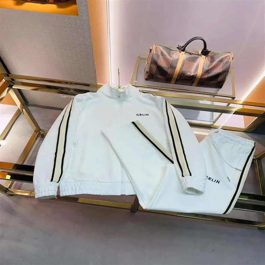 2023 Qualité Hommes Mode Coton Designer Survêtement SlongSleeve Casual Sportsuit Asiatique Taille M-3XL Blanc Color303C