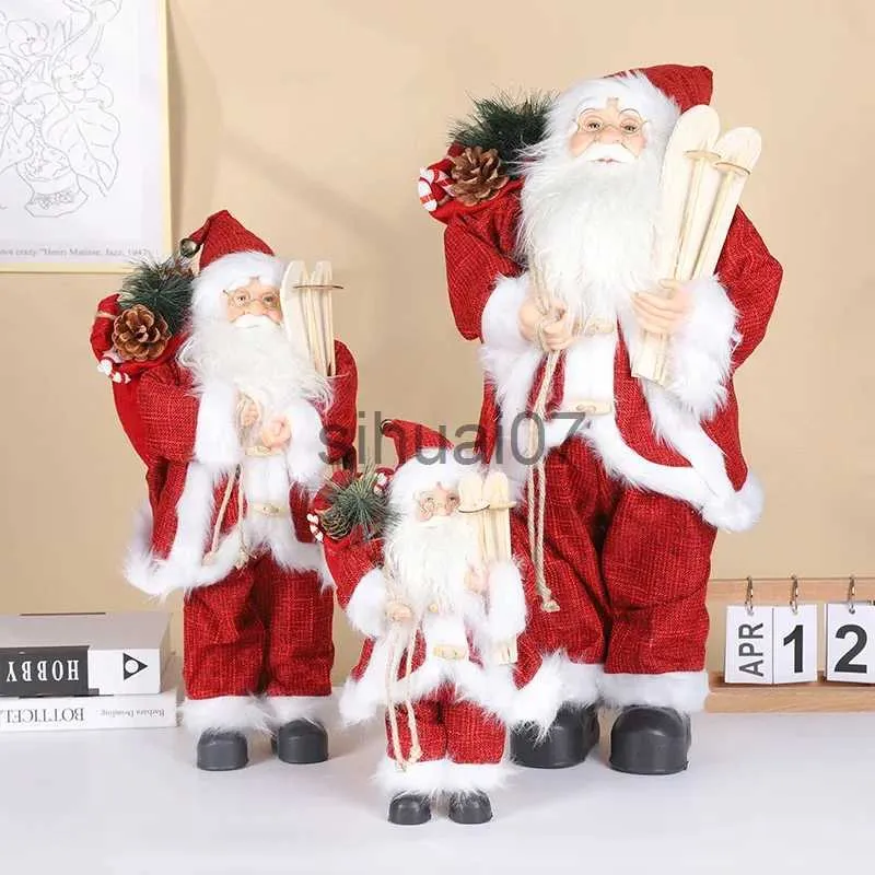 Christmas Decorations 60/45/30cm Large Santa Claus Doll Ornament Standing Santa Claus Statue Doll 2013 Christmas Home Decoration Kids Gift navidad x1020