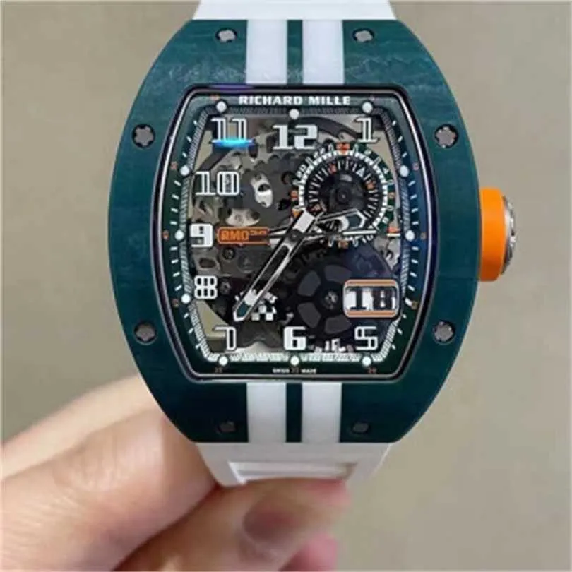 Richarmill Watch自動機械腕時計ラグジュアリーウォッチメンズスイススポーツメンズシリーズRM 029自動機械炭素繊維材料ウォッチU WN-RO45