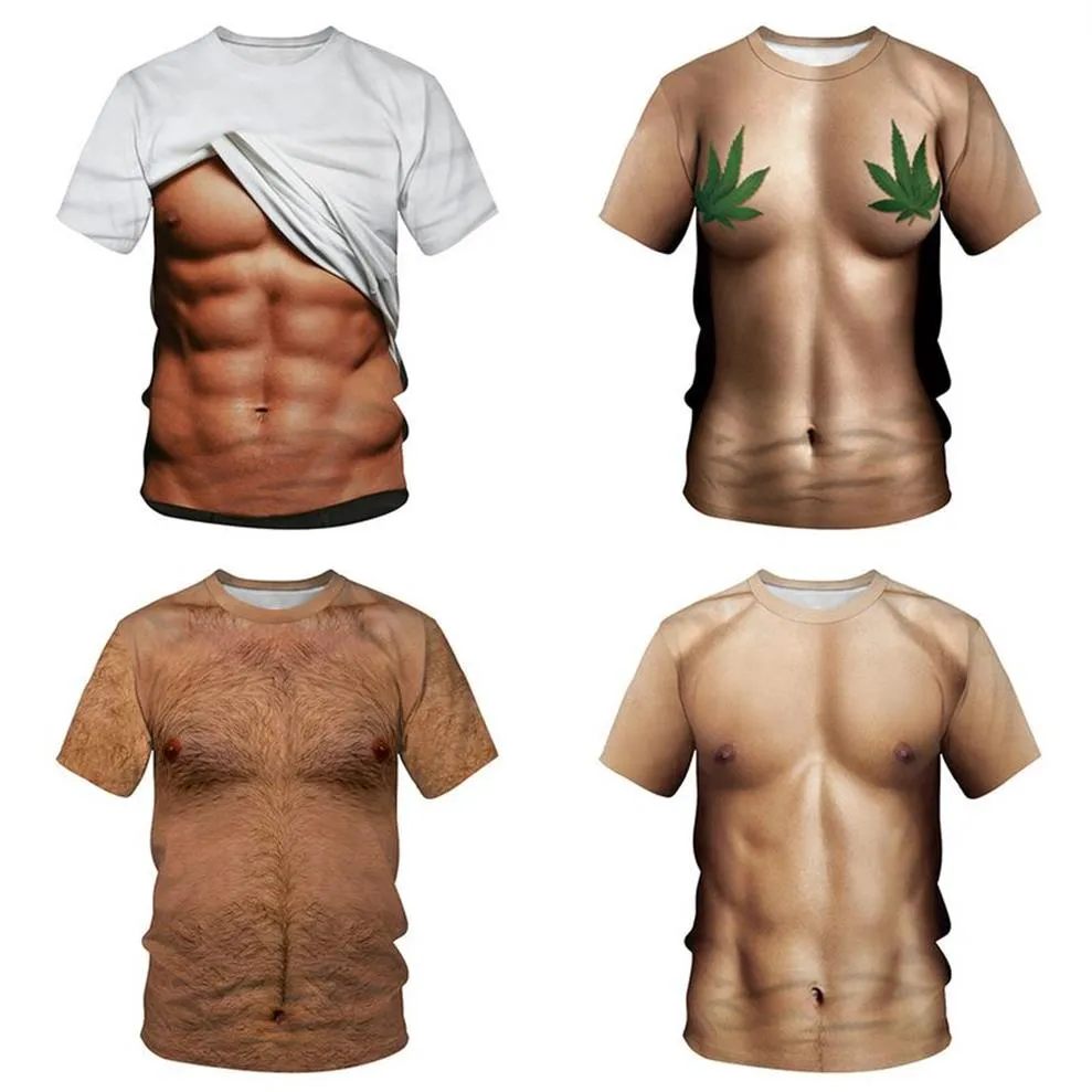 QNPQYX Nuova maglietta streetwear Costumi per uomo magliette Donna Divertente Muscle Man Cosplay T-shirt stampate in 3D Estate Fitness Tees who299n