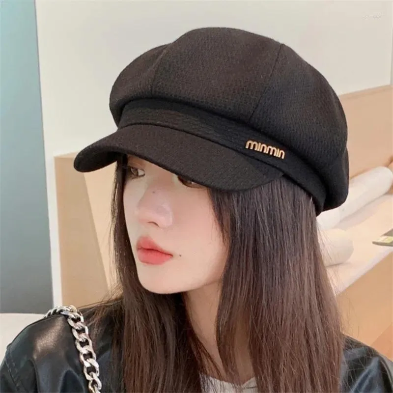 Berets Trendy Women's Fisherman Hat For Autumn And Winter Fashionable Warm Short Brim Beret Ear Protection British Style Cap 2023