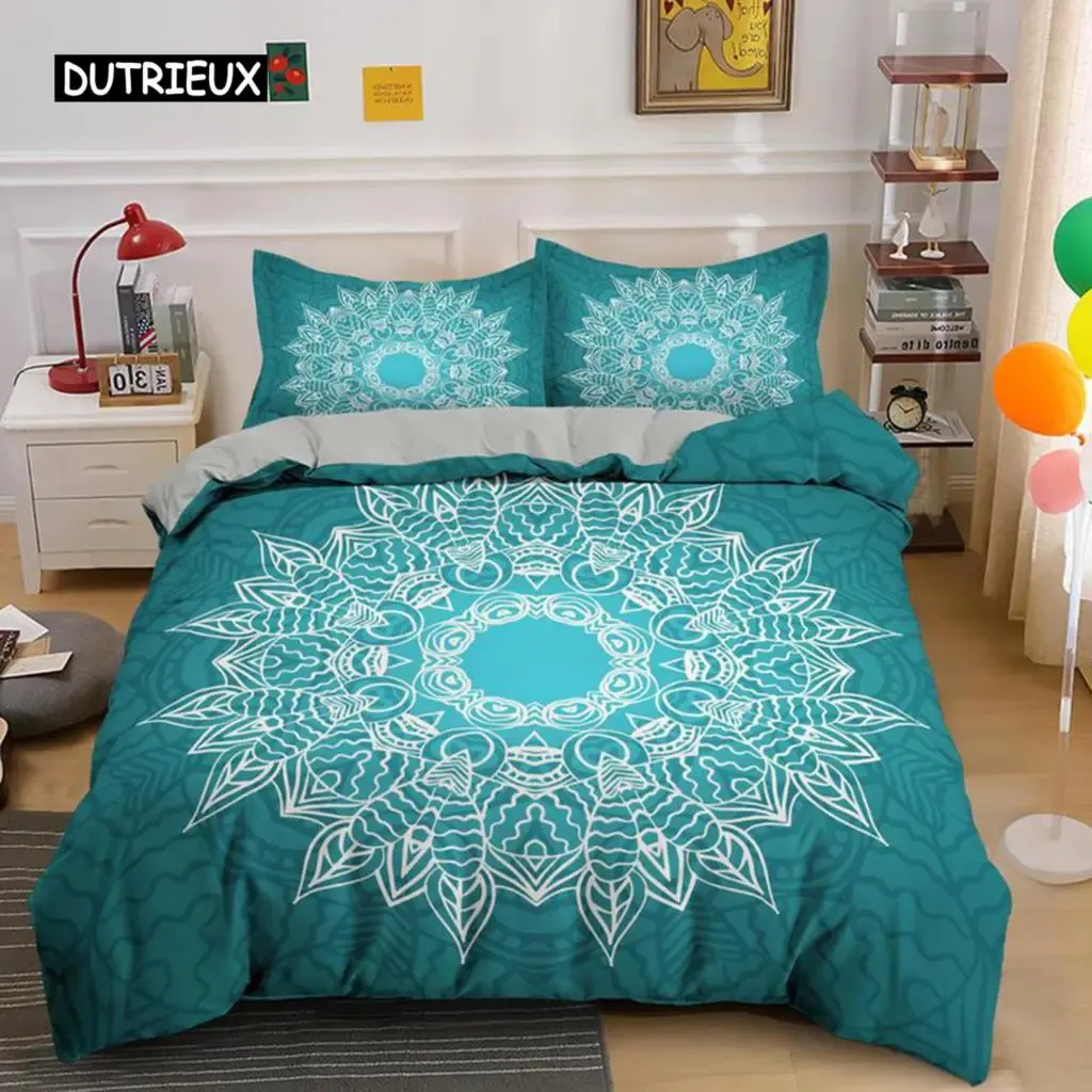 Bedding sets Mandala Duvet Cover Set King Soft Comforter with 12pcs Pillow Shams for Kids Adults Microfiber Quilt 231020