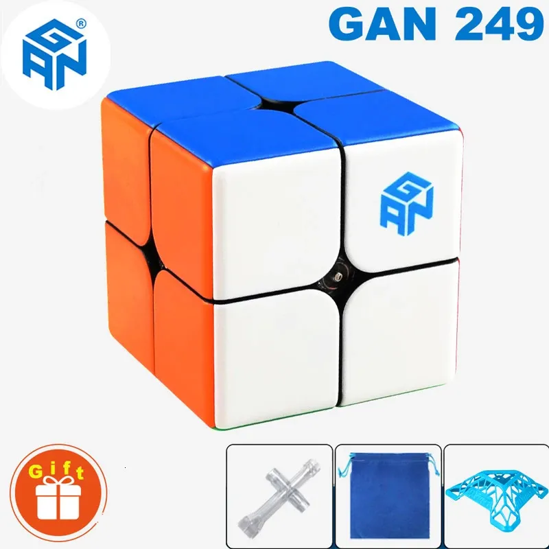 Cubos mágicos gan249 quebra-cabeça de velocidade mágica profissional brinquedo infantil original cubo mágico 231019