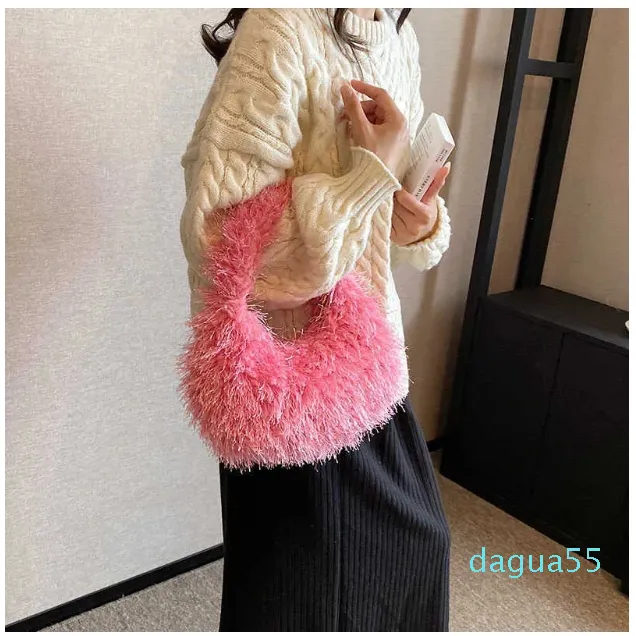 TOTES Japonya Güney Kore Kadın Rengi Taşınabilir Sevimli Moda Peluş Hbag Kişiselleştirilmiş Çok Yönlü