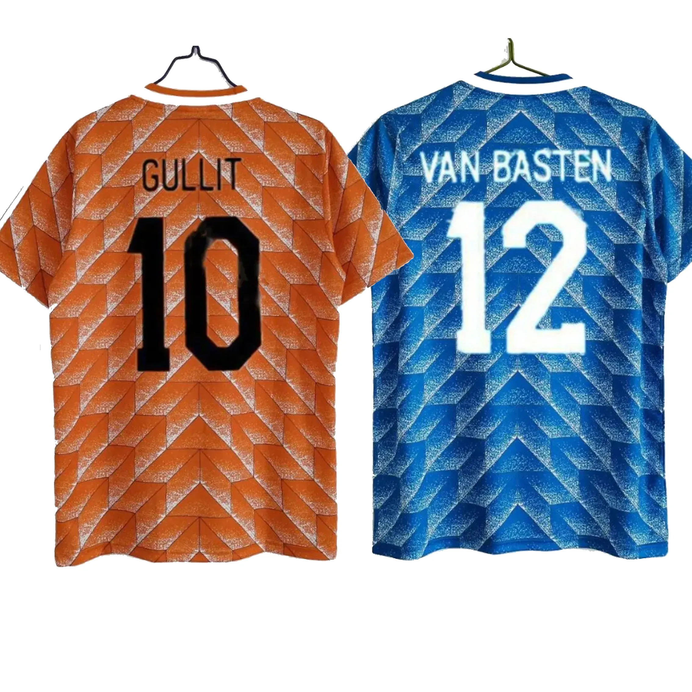 Retro Netherlands 1988 home away Soccer Jerseys van Basten Gullit Koeman Vintage Holland Shirt Classic Kits