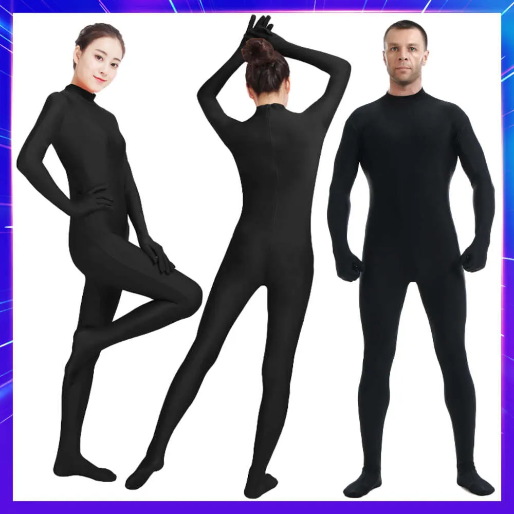 Unisex Turtleneck Mens Spandex Bodysuit For Cosplay, Dancewear