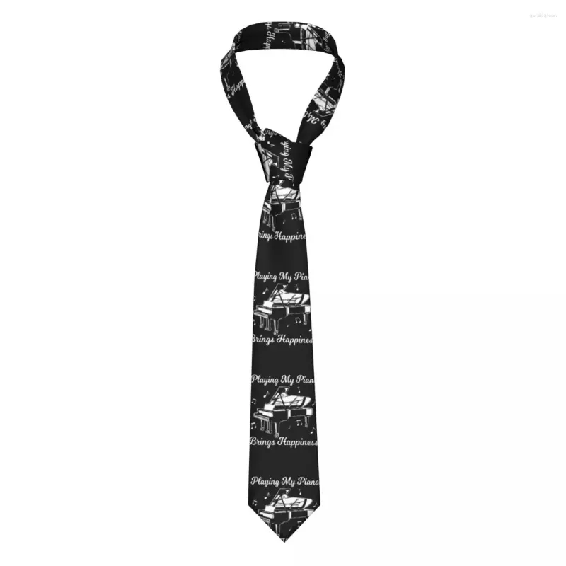 Bow Ties pianista unisex krawat chudy poliester 8 cm muzyka piano muzyczna niszczenie szyi dla mężczyzn garnitury akcesoria kravat