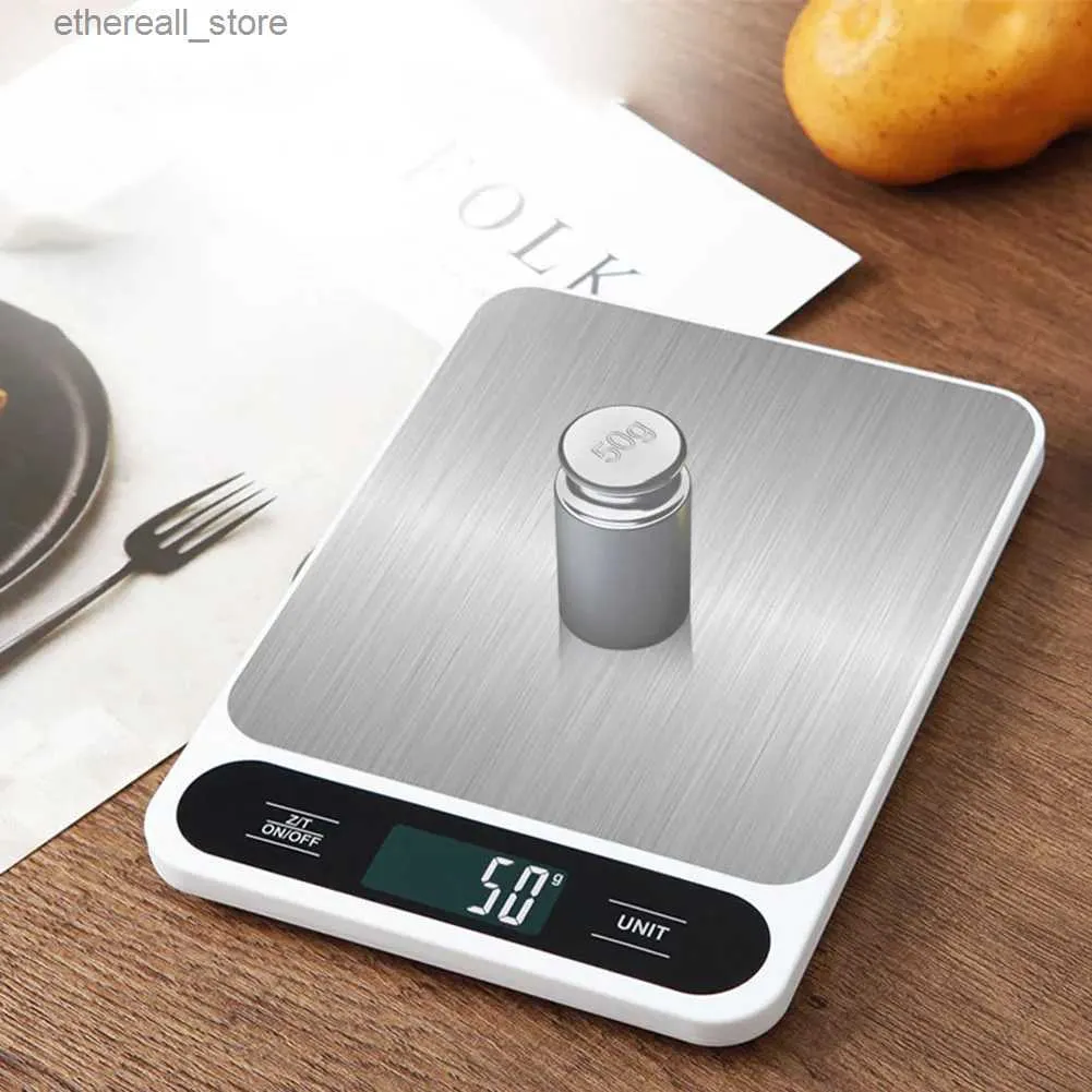 BENEFAST - Bilancia digitale da cucina con touch control, da 1 g a 10 kg,  ricarica USB, display LCD luminoso, bilancia elettronica ad alta  precisione, colore nero : : Salute e cura della persona