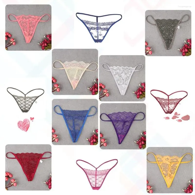 Women's Panties Random 10PCS Wholesale Mini Briefs Thong Underwear G-string  T-back Lot Bulk