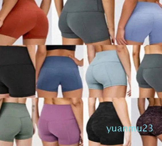 yoga women shorts leggings designer womens icon workout gym wear solid color sports elastic fitness lady overa tights legging