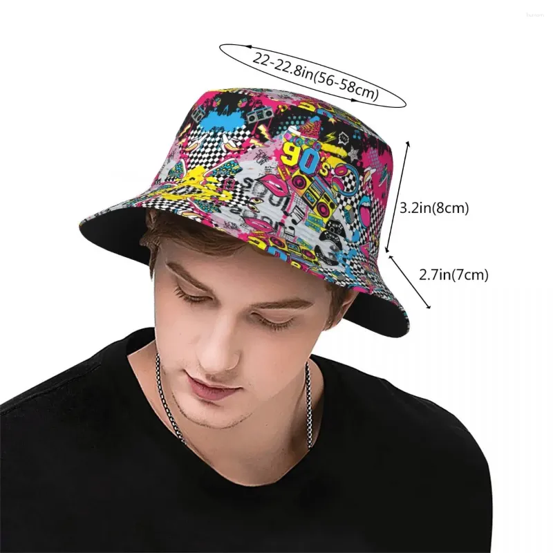 Vintage Style Patterned Bucket Hat For Men And Women Perfect For