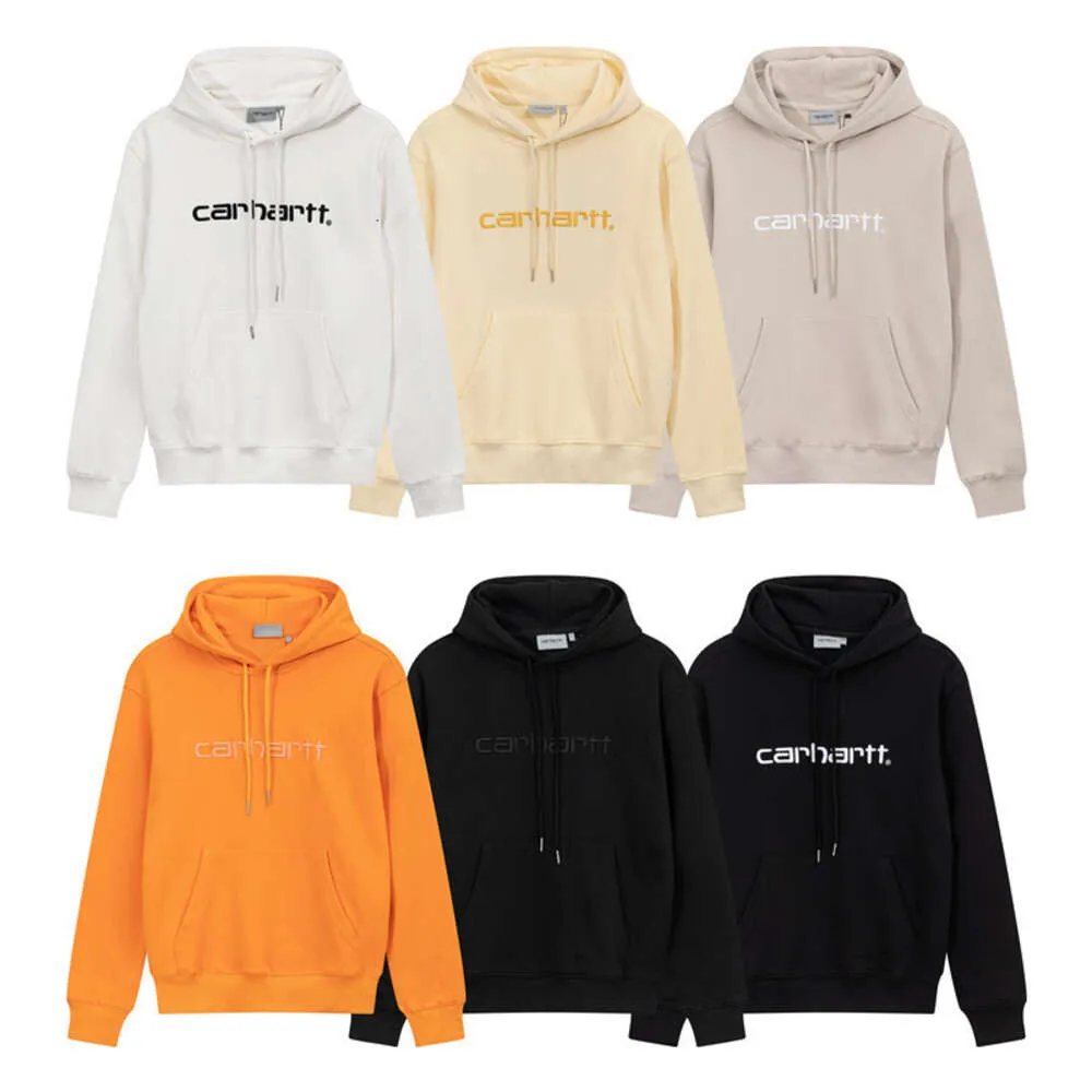 2023 New Men's and Women's Sweater Hoodies Fashion Designer Brand Cahart Carthart Classic Letter Embroidery Relaxed Casual Couple Hooded Rfee