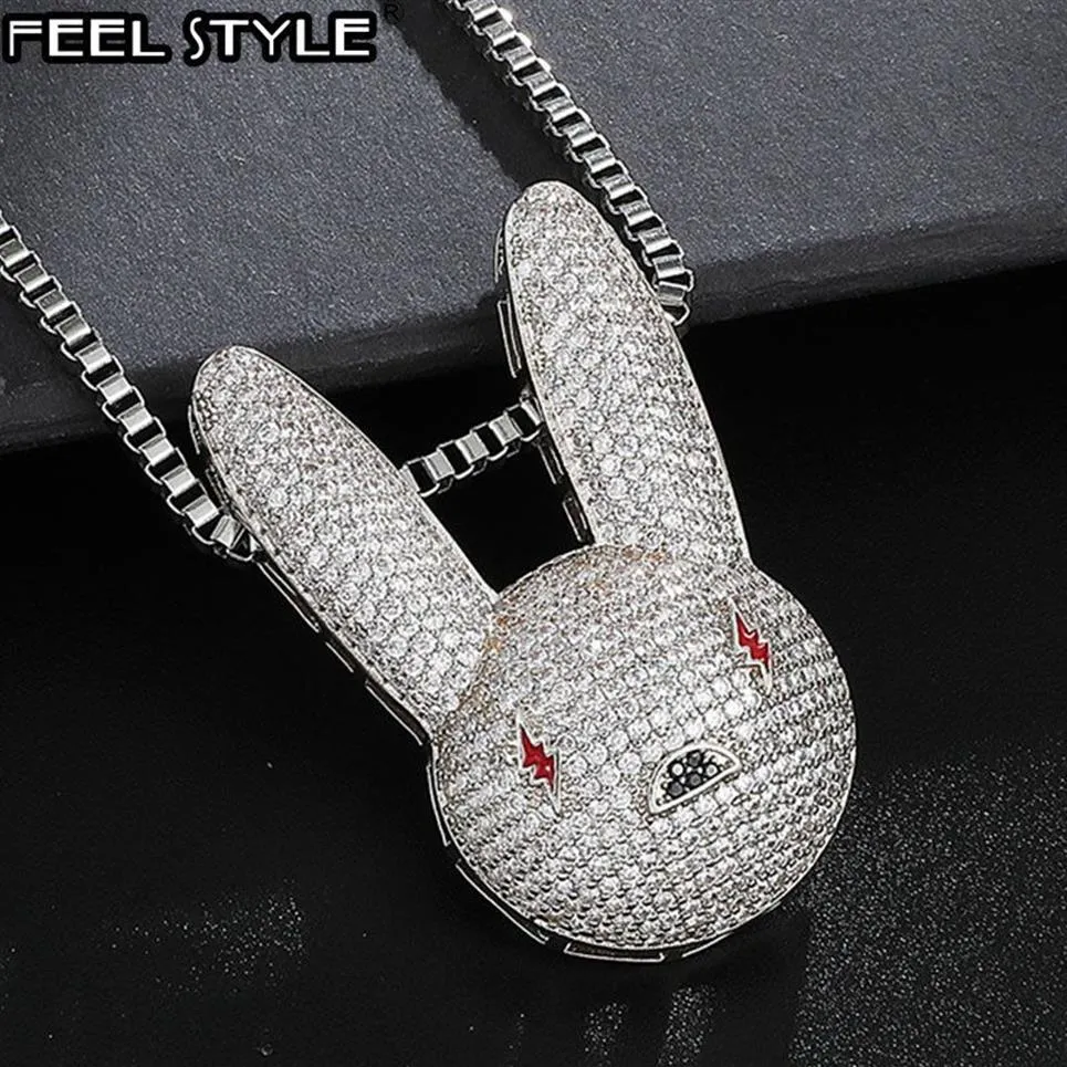 Hip Hop Iced Out CZ AAA Bling Cubic Zirconia Necklaces & Pendants for Men Jewelry With Chain R231016285A