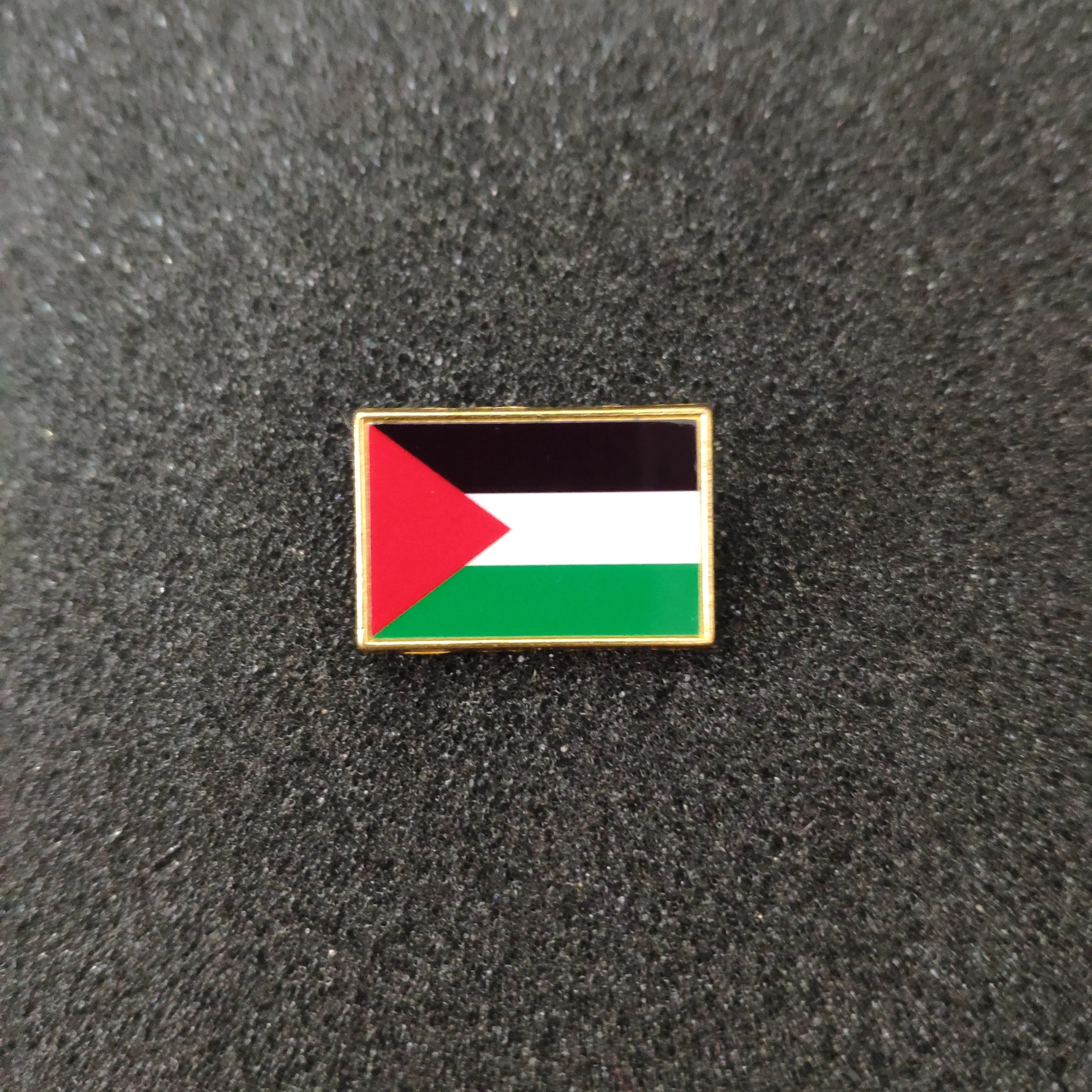 Broche de drapeau de Palestine pour femmes et hommes, revers d'art Vintage, épingle de drapeau national de Palestine, accessoire de sac de chemise, Badge acrylique, bibelots patriotiques en alliage de Zinc 2.5x1.5cm