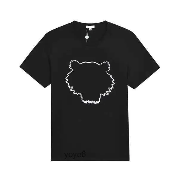 Kenzo T-shirt pour hommes T-shirt d'été Streetwear à manches courtes Tête de tigre Broderie avec lettres Impression T-shirts en vrac Tendance 10 MRAD