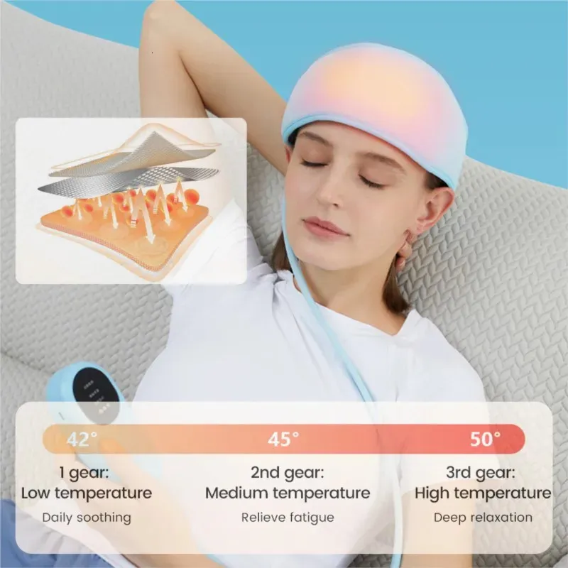 Kopfmassagegerät, Kopf-Airbag-Massage-Stirnband, elektrischer Luftdruck-Massagekopf, Kneten, Migräne, Druck, Kopfschmerzen, Schmerzlinderung, Schlaflosigkeit, 231020