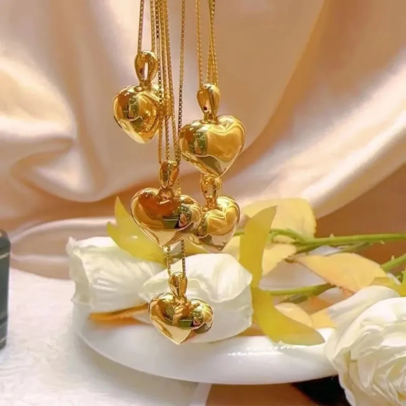 DHgate.com:18K Gold Heart Pendant Necklace for Women - Real