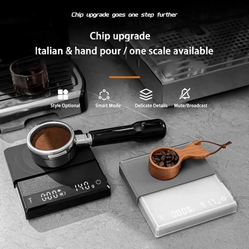 Bathroom Kitchen Scales 0.1g Electronic Coffee Scale High Precision Digital Kitchen Scale 2Kg Range USB Rechargeable Home Smart Baking Scale Q231020