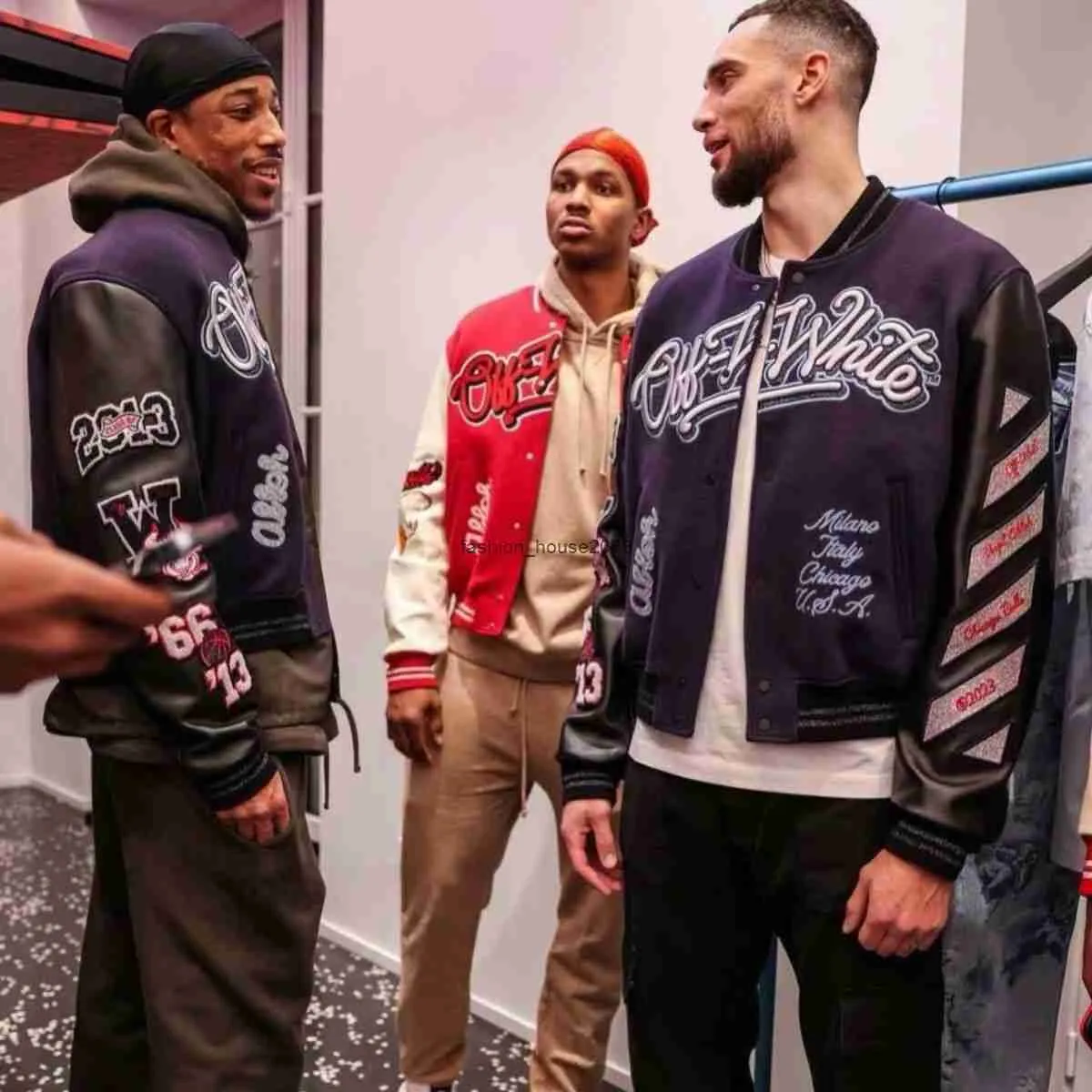 Marque de mode de l'industrie lourde broderie Bulls Co de marque OW laine hommes et femmes Baseball même style veste manteau expédié sous 3 jours