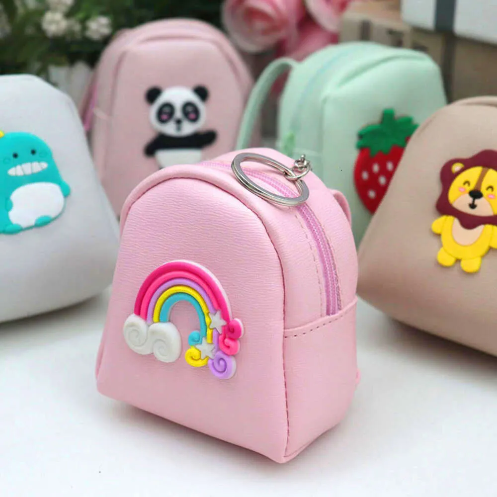 Children's Mini Handbags Baby Girls PU Leather Small Bags Cute Cartoon Annimals Kids Coin Purse Wallet Money Bag