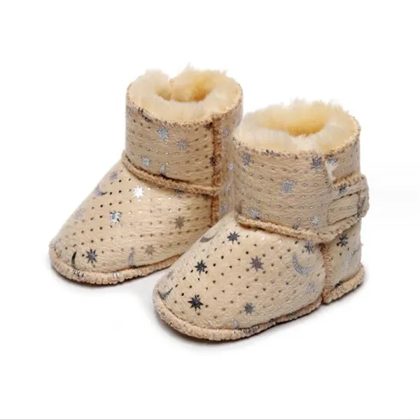 Klassische Baby-First-Walker-Schuhe, Winterschuhe für Neugeborene, Designer-Schuhe für Jungen und Mädchen, warme Baby-Schneestiefel