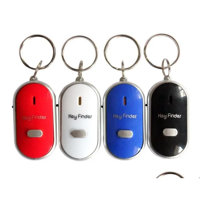 Party Favor 500Pcs Party Favor Whistle Sound Control Led Key Finder Locator Anti-Lost Chain Localizator Chaveiro Gift Home Garden Fest Dhblr