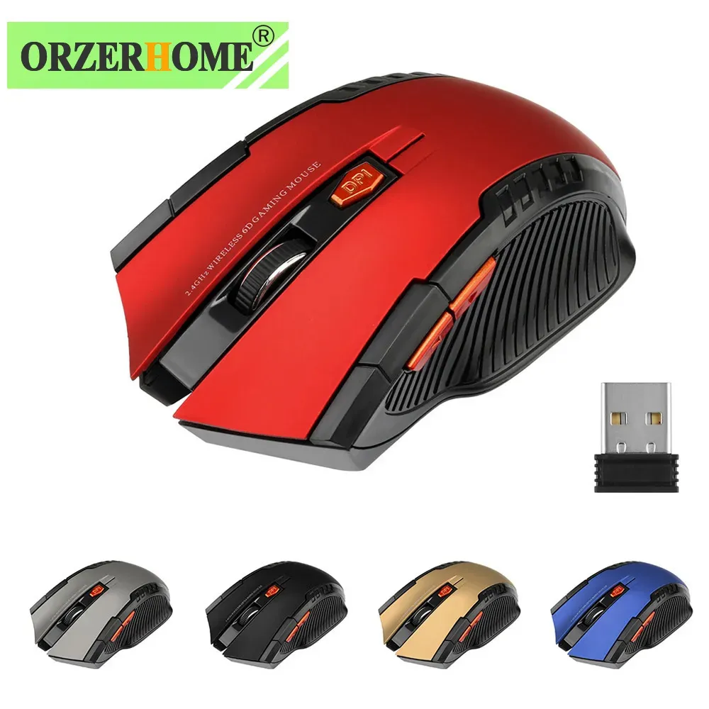 Mäuse ORZERHOME 2,4 GHz Drahtlose Maus Optische Mäuse mit USB-Empfänger Gamer 1600 DPI 6 Tasten Maus Für Computer PC Laptop Zubehör 231020