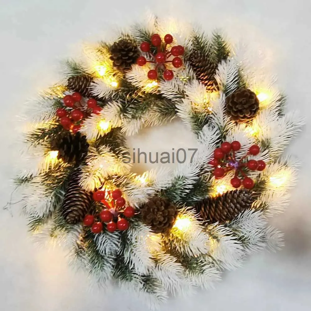 Decorazioni natalizie Ghirlanda natalizia 30 cm Pigna natalizia Ago di pino Noel Capodanno 2022 Navidad Buon Natale Ghirlande Decorazioni Ornamenti x1020
