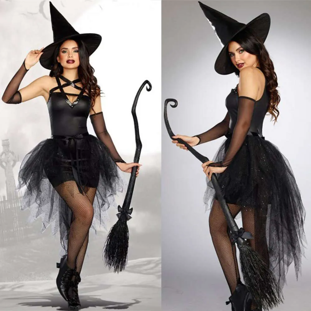 Disfraz bruja gris y negro mujer Halloween: Disfraces adultos,y