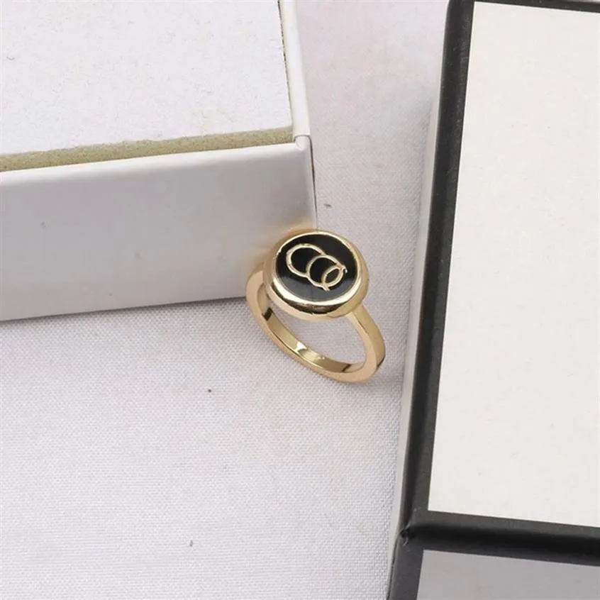 Mixed Simple Top Quality 18K Gold Plated Ring Brand C Double Letter Band Rings Vintage Small Sweet Wind Men Women Fashion Designer238y