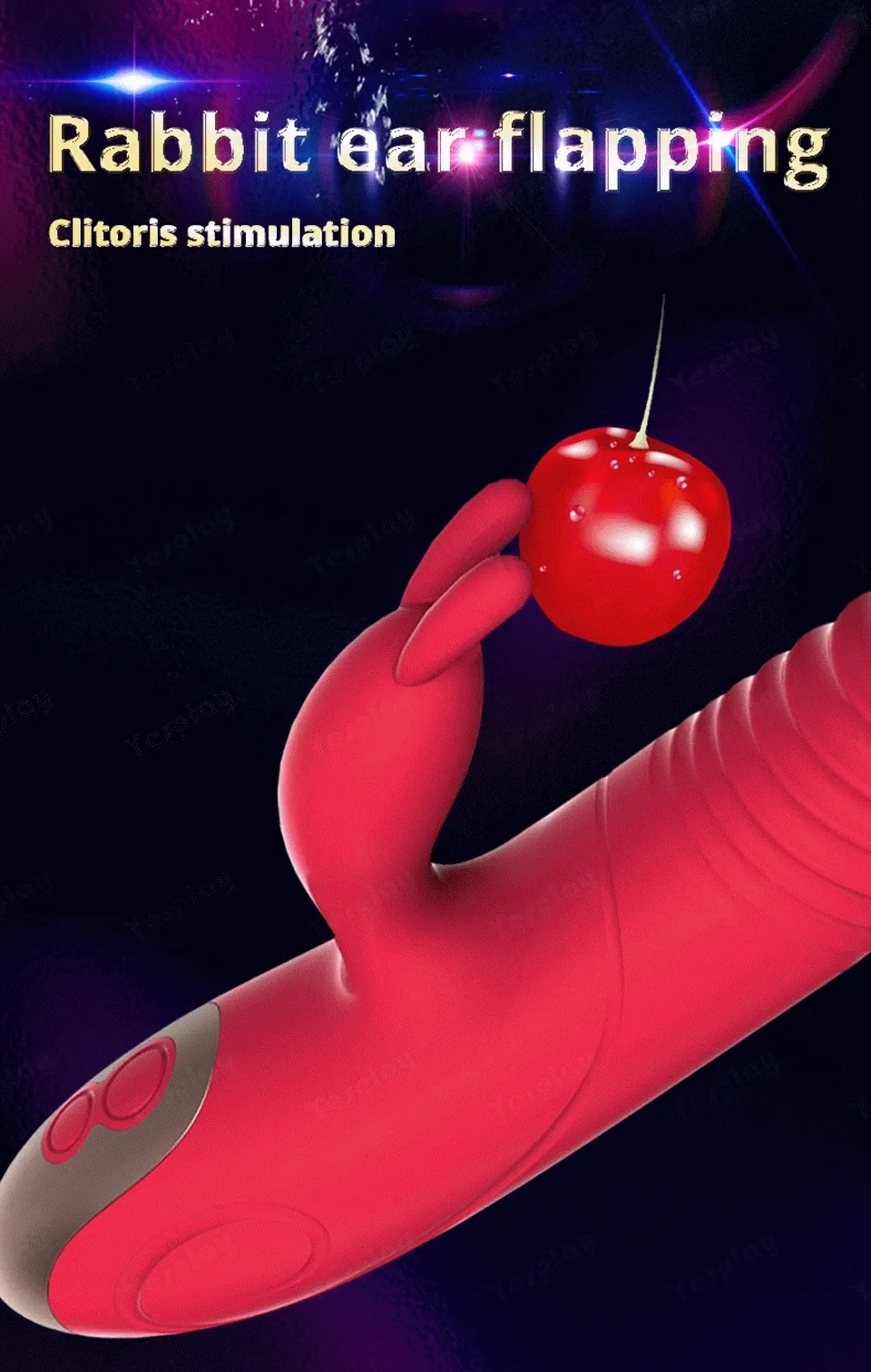 Rabbit Telescopic Vibration Built-in ball Rotation Heating G spot Dildo Vibrator Female Masturbation Sex Toys_voghion.com