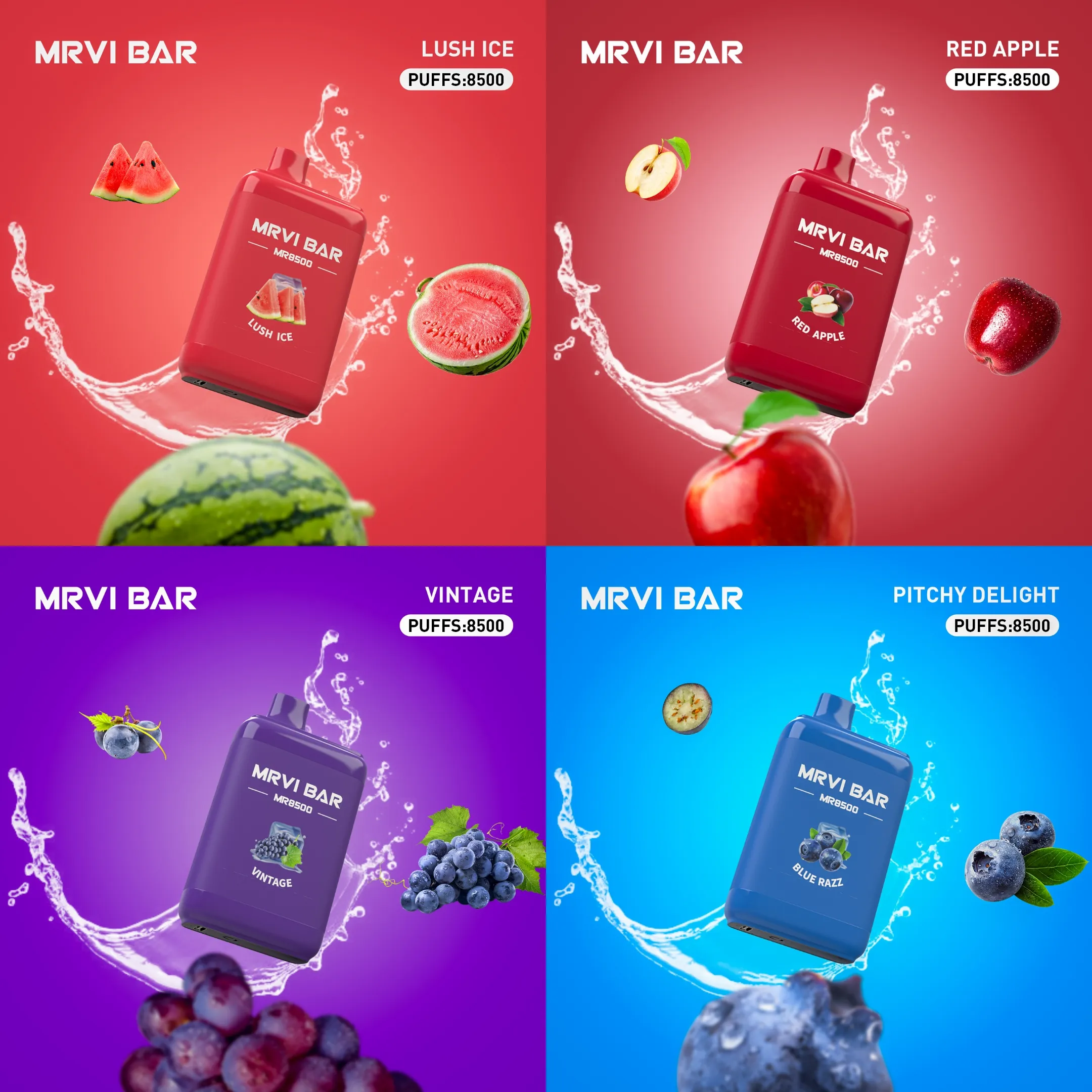 E-sigaret Mrvi Bar bladerdeeg 8500 wegwerp vape bladerdeeg 15 ml 650mAh oplaadbare batterij bulk elektronische sigaret groothandel vape pen Vs Elux Legend 3500 bladerdeeg 9k 12k