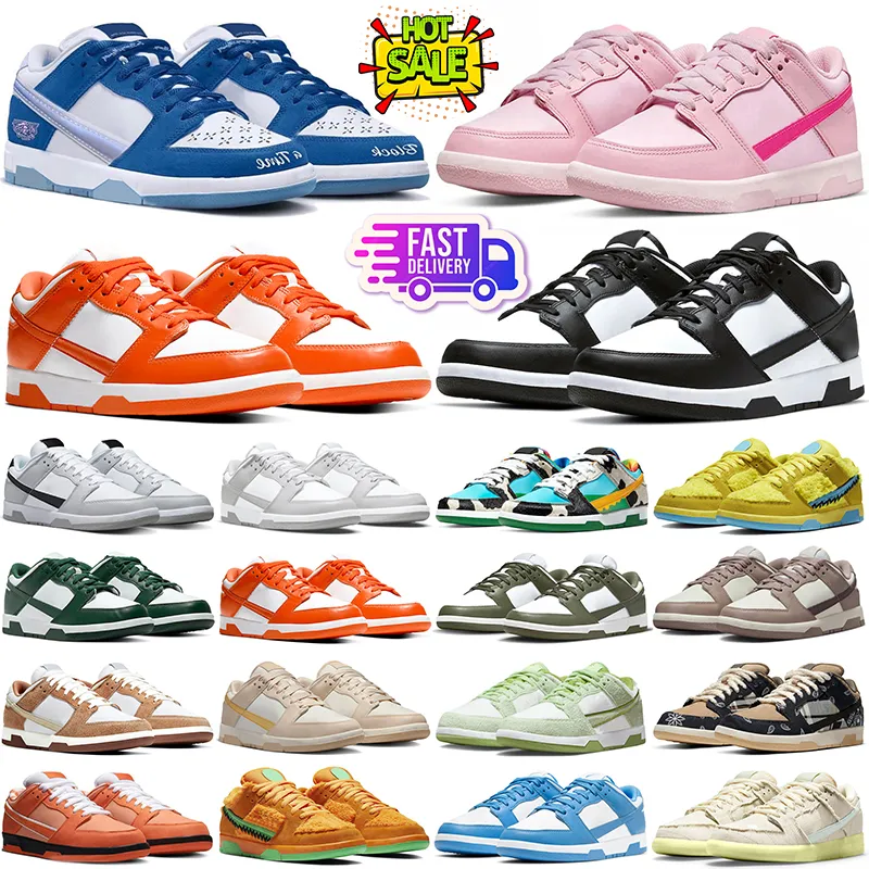 Heren Dames Hardloopschoenen Platte sneakers Lows Panda Wit Zwart Grijs Fog Triple Pink Universiteit Blauw Rood Wolf Grijs Heren Designer Trainers Wandelschoen GAI