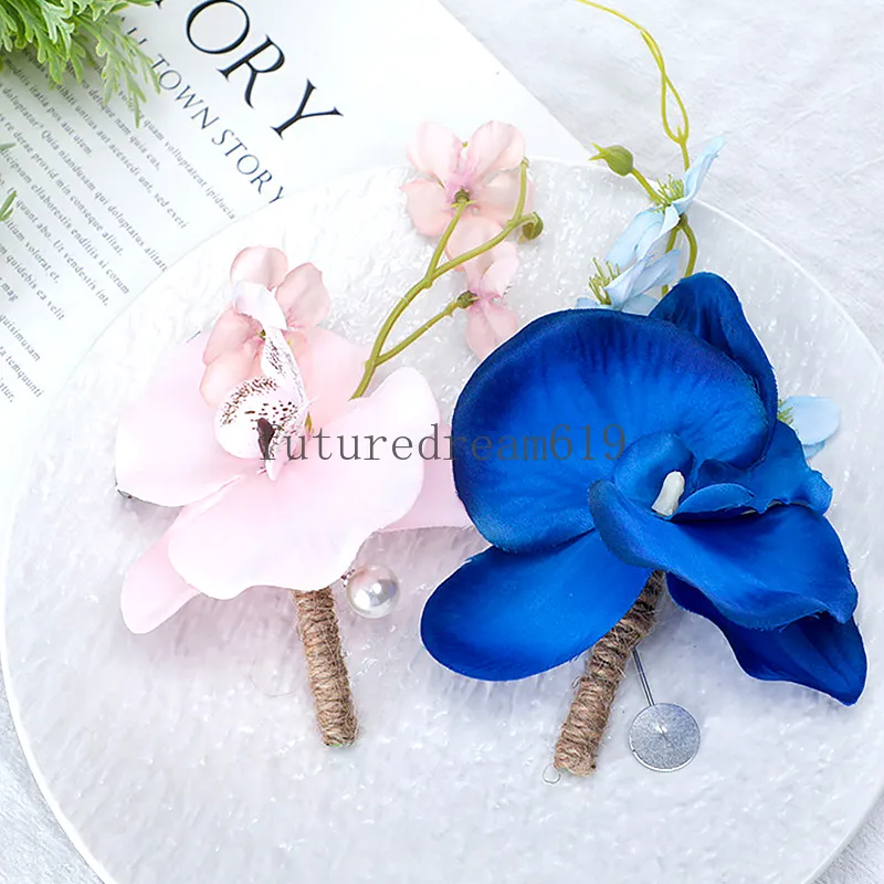 Broche de flores de imitación, moda para ceremonia, boda, novio, ramillete de novia, vestido de flores, abrigo, Pin de solapa, accesorios de boda