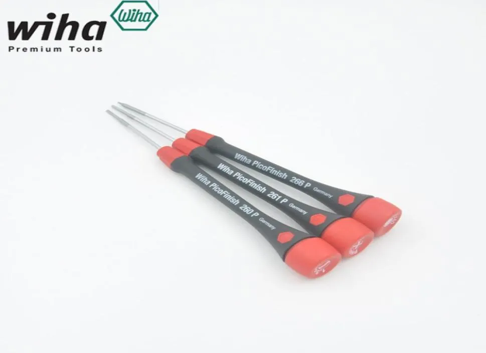 Um conjunto de 3 peças de chave de fenda da marca Alemanha Wiha 15mm Phillips com fenda 08mm 5 estrelas para reparar ferramentas de precisão magnética móvel 9635888