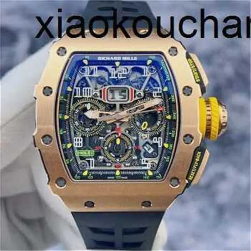 RicharsMiers Watch Automatic SuperClone KV Factory RM11-03RG Dial 18K Gold Timing Function 20 CompleteCarbon fiber sapphire Ship By Fedex4U4D table