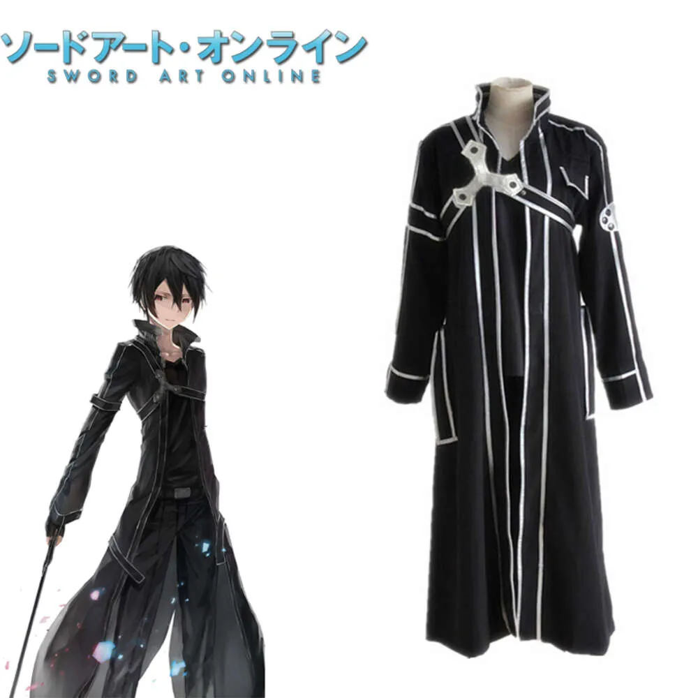 Cosplay Kirito SAO Sword Art Online japonés Anime Cosplay uniforme ropa trajes negro Costumecosplay