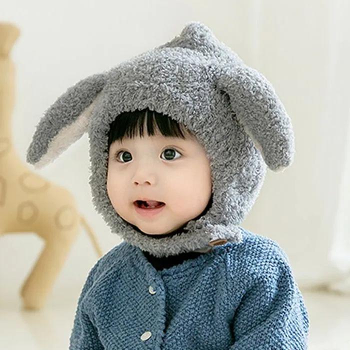 Chapéus para bebês de 1 a 4 anos, gorro quente de inverno para meninos e meninas, gorro grosso com orelhas fofas para crianças