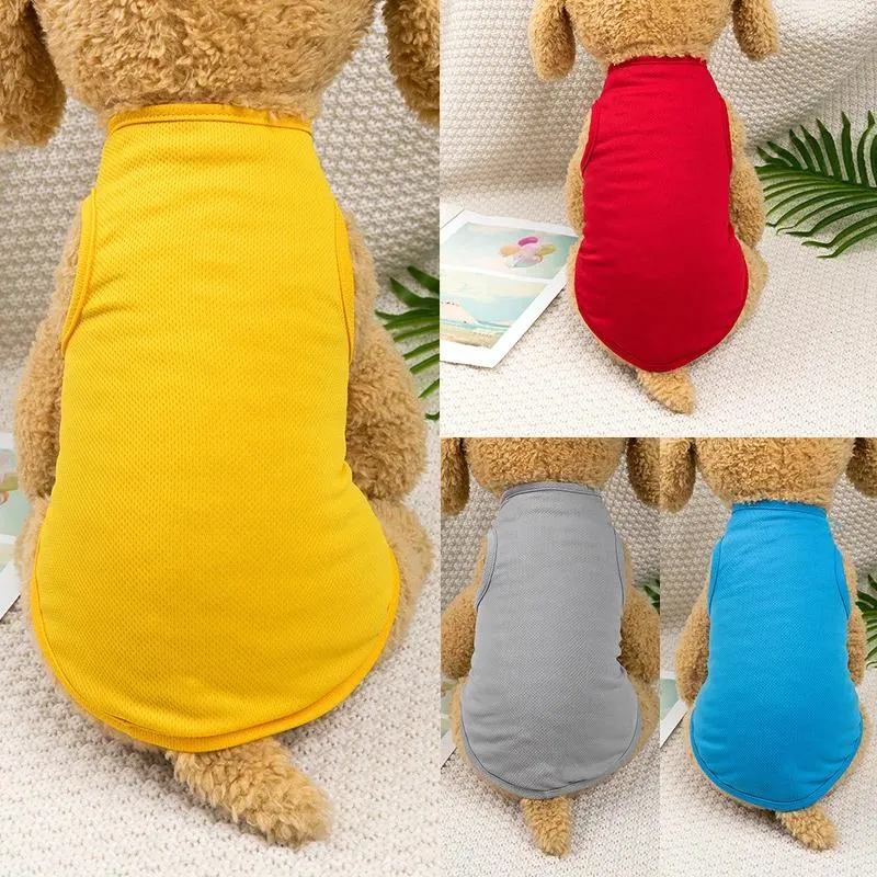 Hundebekleidung Einfarbige Haustierkleidung Sommerkleidung für kleine Hunde Chihuahua Pomeranian Welpenweste T-Shirt Mopskostüme