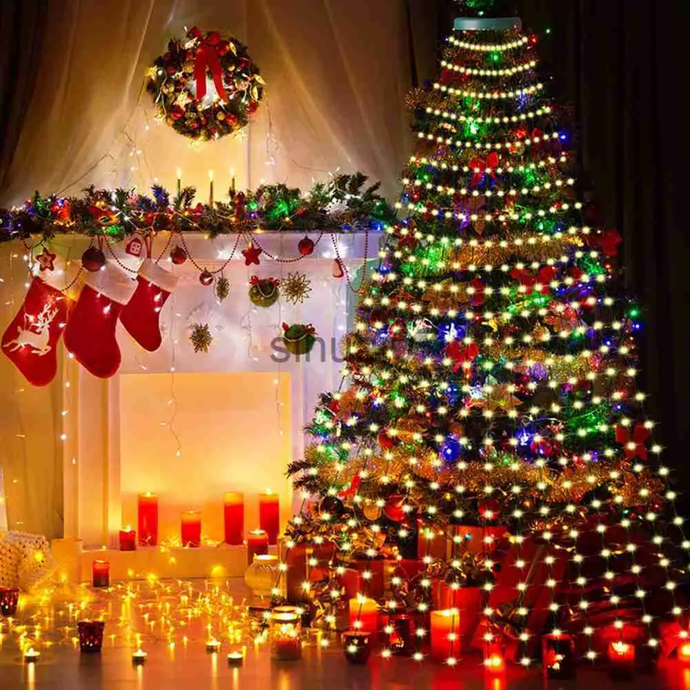 Decorações de Natal Árvore de Natal Luz 2M Longa Faixa de Luz À Prova D 'Água Branco Quente Decoração de Luz Colorida para Decorações de Festa de Árvore de Natal x1020