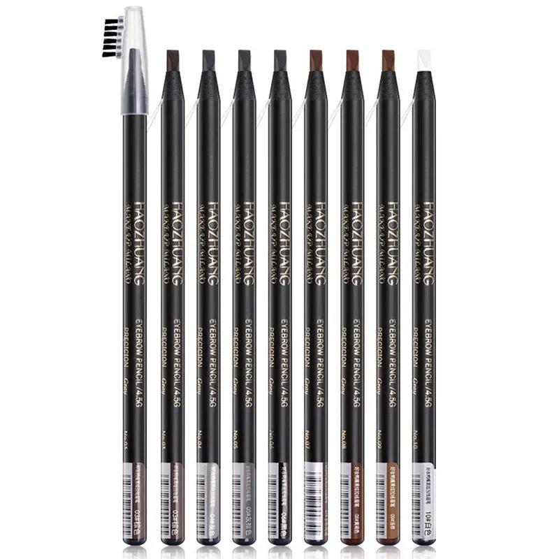 Ögonbrynsförstärkare Vattentät Pull Cord Peel-Off Brow Pencilwith Soft Brush Set Microblading Skapa långvariga klara vilda ögonbrynen Makeup Tool 231020