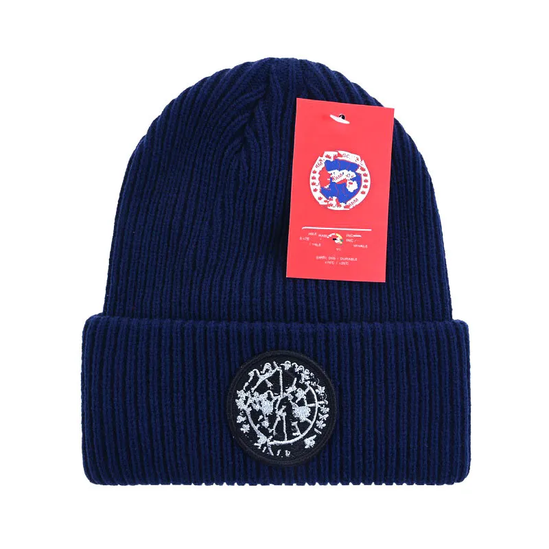 Nouveau design automne et hiver tricoté chapeaux décontractés pour hommes et femmes cadeau de Noël épais et chaud design chapeaux tricotés automne casquette en laine pure chapeau jacquard 24