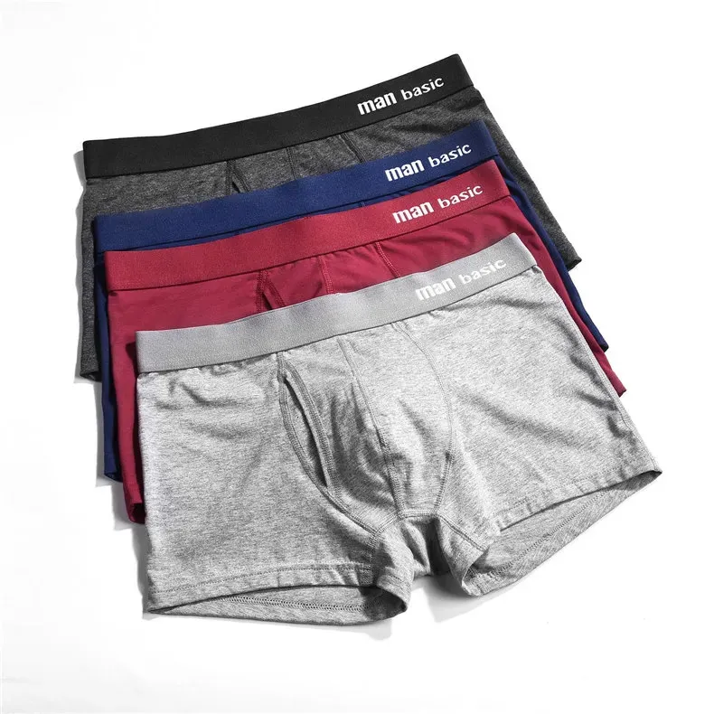 Brand Muls Men Boxer Shorts 3PCS Set 6Colors Combed Cotton Fast Dry Male Underwear Men Boy Bodysuit Under Pant Fitted Size S-3XL-12