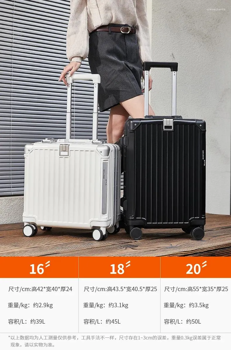 Suitcases A018 Luggage Compartment Female Small Boarding Box Aircraft Lightweight Code Travel Male 20 Inch Trolley