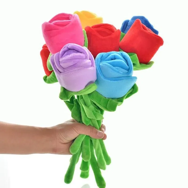 Plush Toy Sun Flower Rose Cartoon Curtain Flower Valentine's Day Bouquet  Birthday Wedding Gifts