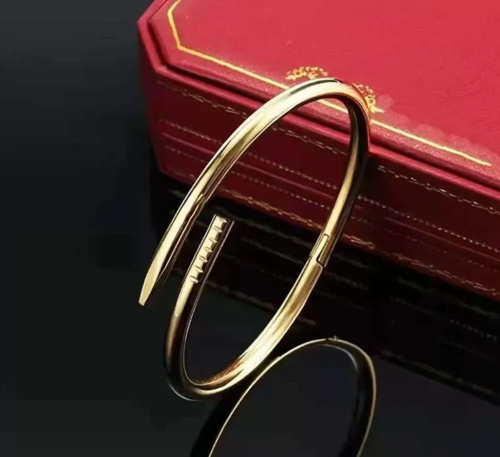 20 Bangle Luxe Klassieke Armband Nagelmode Unisex Manchet Paar Gouden Sieraden Valentijnsdag